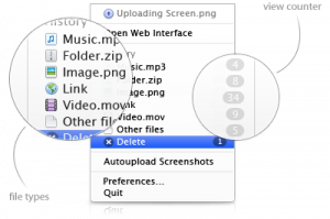 Interface OSX de CloudApp